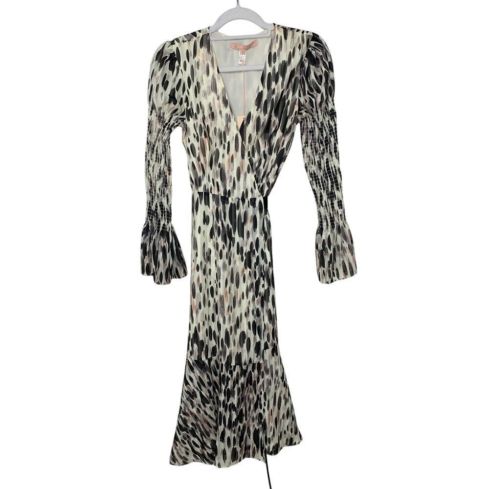 NWT Hutch Printed Wrap Midi Dress